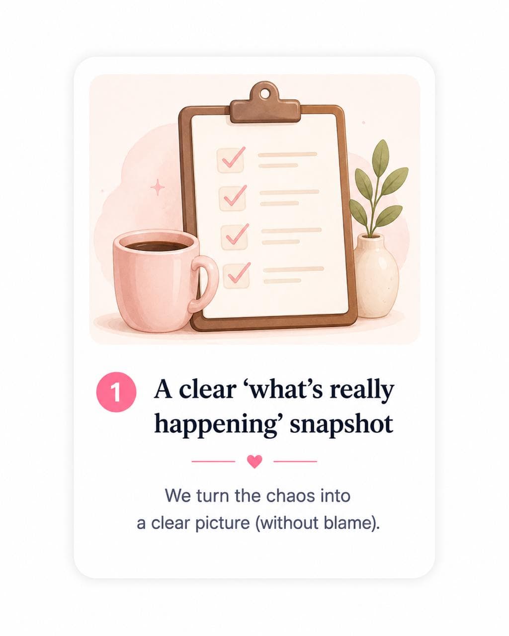 A clear ‘what’s really happening’ snapshot